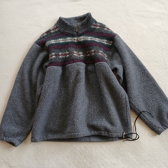 l.l bean ♡ vintage wool quarter zip fleece